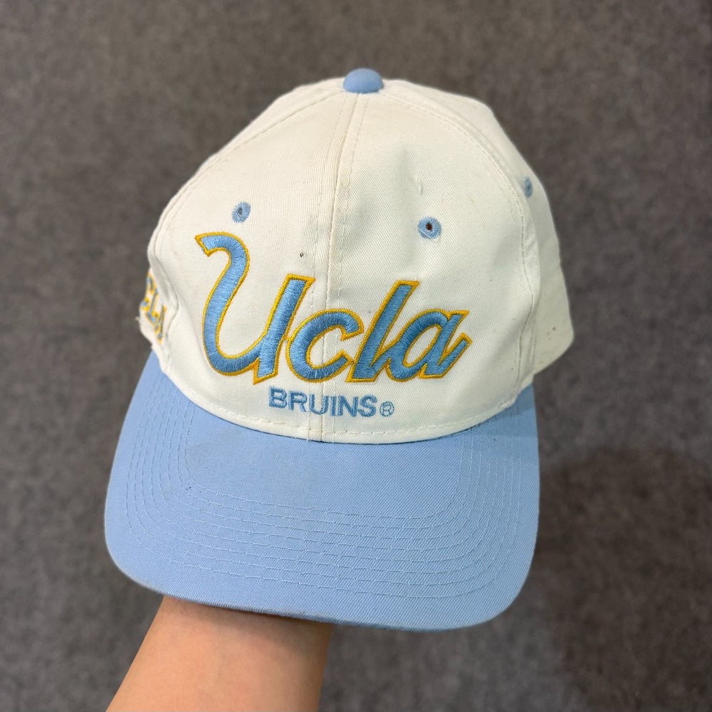 Vintage UCLA White Blue Sports Specialties The Twill Snapback One Size